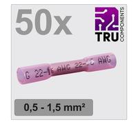 TRU COMPONENTS TC-12888400 Prolongateur avec gaine thermorétractable 0.5 mm² 1.5 mm² entièrement isolé rouge 50 pc(s)