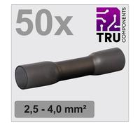 TRU COMPONENTS TC-12888408 Prolongateur avec gaine thermorétractable 2.5 mm² 4 mm² entièrement isolé noir 50 pc(s)