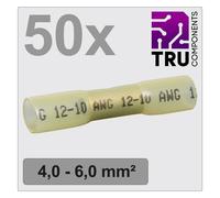 TRU COMPONENTS TC-12888412 Prolongateur avec gaine thermorétractable 4 mm² 6 mm² entièrement isolé jaune 50 pc(s)