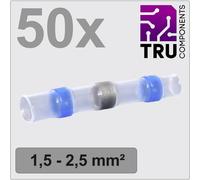 TRU COMPONENTS TC-12888424 Prolongateur avec gaine thermorétractable 1.5 mm² 2.5 mm² entièrement isolé bleu 50 pc(s)