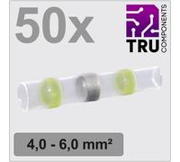 TRU COMPONENTS TC-12888428 Prolongateur avec gaine thermorétractable 4 mm² 6 mm² entièrement isolé jaune 50 pc(s)