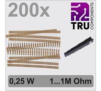 TRU COMPONENTS TC-12888460 T22P058 Jeu de résistances à couche carbone sortie axiale 0.25 W 5 % 200 pc(s)