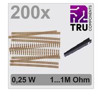 TRU COMPONENTS TC-12888460 T22P058 Jeu de résistances à couche carbone sortie axiale 0.25 W 5 % 200 pc(s)