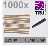 TRU COMPONENTS TC-12888468 T22P060 Jeu de résistances à couche carbone sortie axiale 0.25 W 5 % 1000 pc(s)