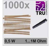 TRU COMPONENTS TC-12888492 T22P106 Jeu de résistances à couche carbone sortie axiale 0.5 W 5 % 1000 pc(s)