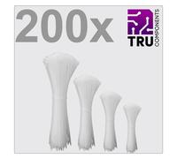 TRU COMPONENTS TC-12888556 T24CA071 Serre-câble 3.6 mm blanc stabilisé aux UV 200 pc(s)