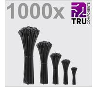 TRU COMPONENTS TC-12888560 T24CA072 Serre-câble 3.6 mm noir stabilisé aux UV 1000 pc(s)