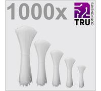 TRU COMPONENTS TC-12888564 T24CA073 Serre-câble 3.6 mm blanc stabilisé aux UV 1000 pc(s)