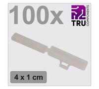 TRU COMPONENTS TC-12888600 T24CA082 Porte-étiquette Surface de marquage: 9.5 x 41.5 mm transparent Nombre de marqueurs: 100 100