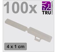 TRU COMPONENTS TC-12888600 T24CA082 Porte-étiquette Surface détiquetage: 9.5 x 41.5 mm transparent Nombre de marqueurs: 100 100 pc(s)
