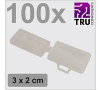 TRU COMPONENTS TC-12888604 T24CA083 Porte-étiquette Surface de marquage: 18 x 30 mm transparent Nombre de marqueurs: 100 100 pc(s)