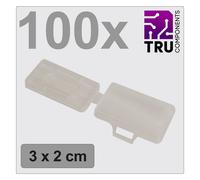 TRU COMPONENTS TC-12888604 T24CA083 Porte-étiquette Surface de marquage: 18 x 30 mm transparent Nombre de marqueurs: 100 100 pc(s)