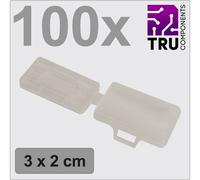 TRU COMPONENTS TC-12888604 T24CA083 Porte-étiquette Surface détiquetage: 18 x 30 mm transparent Nombre de marqueurs: 100 100 pc(s)