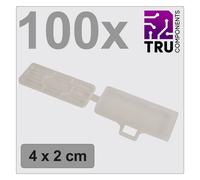 TRU COMPONENTS TC-12888608 T24CA084 Porte-étiquette Surface d'étiquetage: 18 x 42 mm transparent Nombre de marqueurs: 100 100