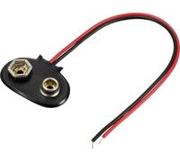 TRU COMPONENTS TC-13220520 Connecteur clip pression 1x 6LR61 (9 V) raccordement par empreinte pile 9V (L x l) 26 mm x 19 mm