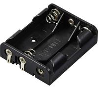 TRU COMPONENTS TC-13220532 Support de pile 3x LR6 (AA) raccordement à souder (L x l x H) 60 x 48 x 16 mm
