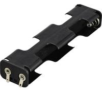 TRU COMPONENTS TC-13220548 Support de pile 4x LR6 (AA) raccordement à souder (L x l x H) 108 x 17 x 26 mm