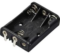 TRU COMPONENTS TC-13220576 Support de pile 3x LR3 (AAA) raccordement à souder (L x l x H) 52 x 37 x 13 mm
