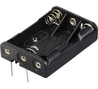 TRU COMPONENTS TC-13220580 Support de pile 3x LR3 (AAA) raccordement par pôles de contact (L x l x H) 52 x 37 x 13 mm