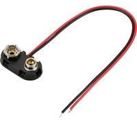 TRU COMPONENTS TC-13220608 Connecteur clip pression 1x 6LR61 (9 V) raccordement par empreinte pile 9V (L x l) 24 mm x 13 mm