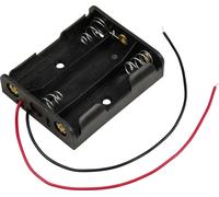 TRU COMPONENTS TC-13220624 Support de pile 3x LR6 (AA) raccordement par fils (L x l x H) 57.8 x 46.5 x 15 mm