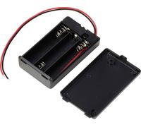 TRU COMPONENTS TC-13220672 Support de pile 3x LR3 (AAA) raccordement par fils (L x l x H) 63 x 37 x 17 mm