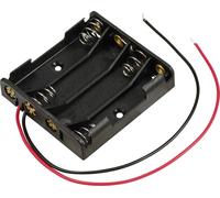 TRU COMPONENTS TC-13220676 Support de pile 4x LR3 (AAA) raccordement par fils (L x l x H) 51 x 47 x 12 mm