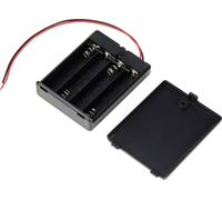 TRU COMPONENTS TC-13220684 Support de pile 4x LR3 (AAA) raccordement par fils (L x l x H) 63 x 49 x 17 mm