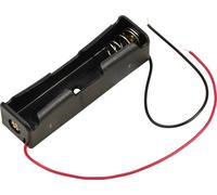 TRU COMPONENTS TC-13220688 Support de pile 1x 18650 raccordement par fils (L x l x H) 76 x 21 x 18 mm