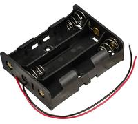TRU COMPONENTS TC-13220708 Support de pile 3x 18650 raccordement par fils (L x l x H) 76 x 59 x 21 mm