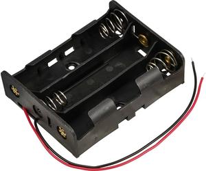 TRU COMPONENTS TC-13220708 Support de pile 3x 18650 raccordement par fils (L x l x H) 76 x 59 x 21 mm