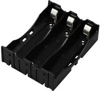 TRU COMPONENTS TC-13220712 Support de pile 3x 18650 raccordement par pôles de contact (L x l x H) 78 x 60 x 21 mm