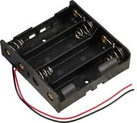 TRU COMPONENTS TC-13220716 Support de pile 4x 18650 raccordement par fils (L x l x H) 76 x 79 x 21 mm