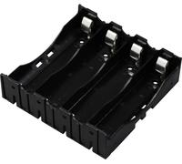 TRU COMPONENTS TC-13220720 Support de pile 4x 18650 raccordement par pôles de contact (L x l x H) 78 x 79 x 21 mm