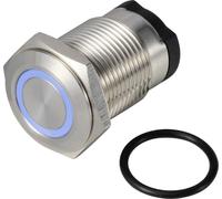 TRU COMPONENTS TC-13224156 ONPOW6316F-10E/Q/B/12V/S Bouton-poussoir 36 V DC/AC 2 A 1 x Off/(On) à rappel bleu IP65 1 pc(s)