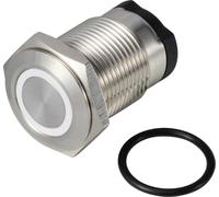TRU COMPONENTS TC-13224160 ONPOW6316F-10E/Q/W/12V/S Bouton-poussoir 36 V DC/AC 2 A 1 x Off/(On) à rappel blanc IP65 1 pc(s)