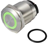TRU COMPONENTS TC-13224216 ONPOW6319F-10ZE/Q/G/12V/S Bouton-poussoir 36 V DC/AC 2 A 1 x Off/(On) à accrochage vert IP65 1 pc(s)
