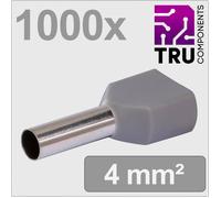 TRU COMPONENTS TC-13377244 Embout double d'extrémité de câble 4 mm²