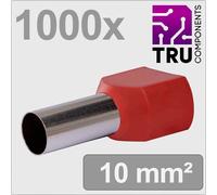 TRU COMPONENTS TC-13377252 Embout double d'extrémité de câble 10 mm² partiellement isolé rouge 1000 pc(s)