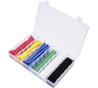 TRU COMPONENTS TC-13388812 Assortiment de gaines thermorétractables rouge, jaune, bleu, vert, blanc, noir Taux de retreint:2:1 120 pc(s)