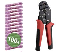 TRU COMPONENTS TC-13448588 Prolongateur avec gaine thermorétractable 0.5 mm² 1.5 mm² entièrement isolé rouge 100 pc(s)