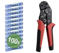 TRU COMPONENTS TC-13448592 Prolongateur avec gaine thermorétractable 1.5 mm² 2.5 mm² entièrement isolé bleu 100 pc(s)