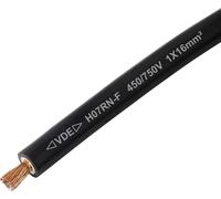 TRU COMPONENTS TC-13537076 Câble à gaine caoutchouc H07RN-F 1 x 16 mm² noir Marchandise vendue au mètre