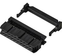 TRU COMPONENTS TC-13537792 Connecteur fil à carte avec décharge de traction Pas: 2.54 mm Nbr total de pôles: 20 Nbr de rangées: 2