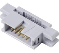 TRU COMPONENTS TC-13537804 Connecteur fil à carte avec bride de fixation Pas: 2.54 mm Nbr total de pôles: 10 Nbr de rangées: 2