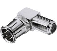 TRU COMPONENTS TC-2520009 Adaptateur coudé F Connexions: Fiche mâle F-Quick, Prise femelle F 100 pc(s)