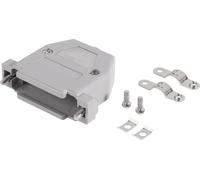 TRU COMPONENTS TC-2523011 Capot SUB-D Nombre de pôles: 9 matière plastique 180 ° gris 100 pc(s)