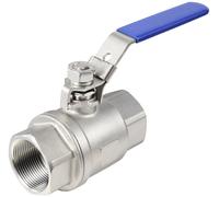 TRU COMPONENTS TC-2PC-DN40-316 TC-12770364 Robinet à boisseau sphérique standard Filetage intérieur: G1 1/2\ 64 bar (max) 1 pc(s)