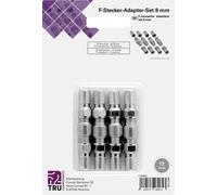 TRU COMPONENTS TC-6936320 Set connecteur F Connexions: Fiche mâle F, Prise femelle F, Prise femelle F, Fiche mâle F Diamètre