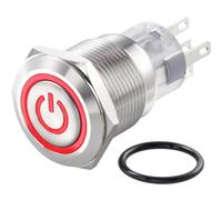 TRU COMPONENTS TC-7494524 TC-LAS1-AGQ-11ZET/R/12V/S Interrupteur antivandalisme